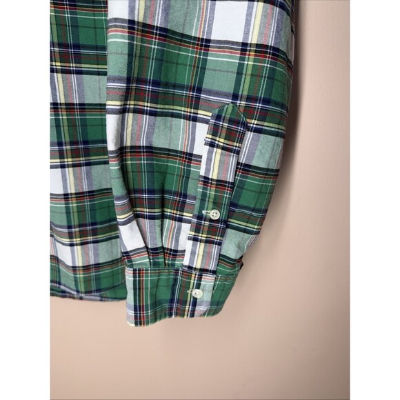 Ralph Lauren Green Plaid Shirt Long Sleeve Button Down Custom Fit Men’s Holiday - Picture 5 of 13